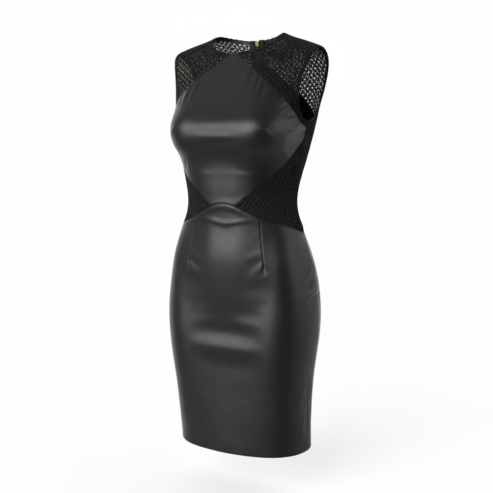 Jovani Black Textured Midi Dress - Picture 1 of 5